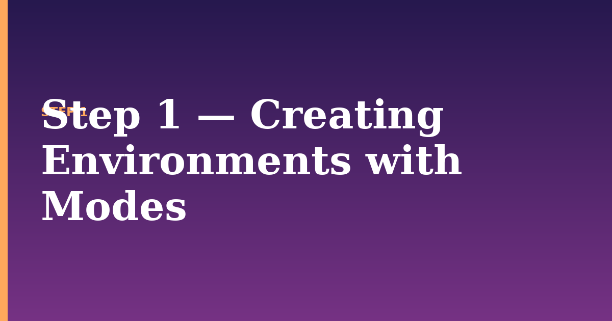environment illustration for: Step 1 — Creating Environments with Modes