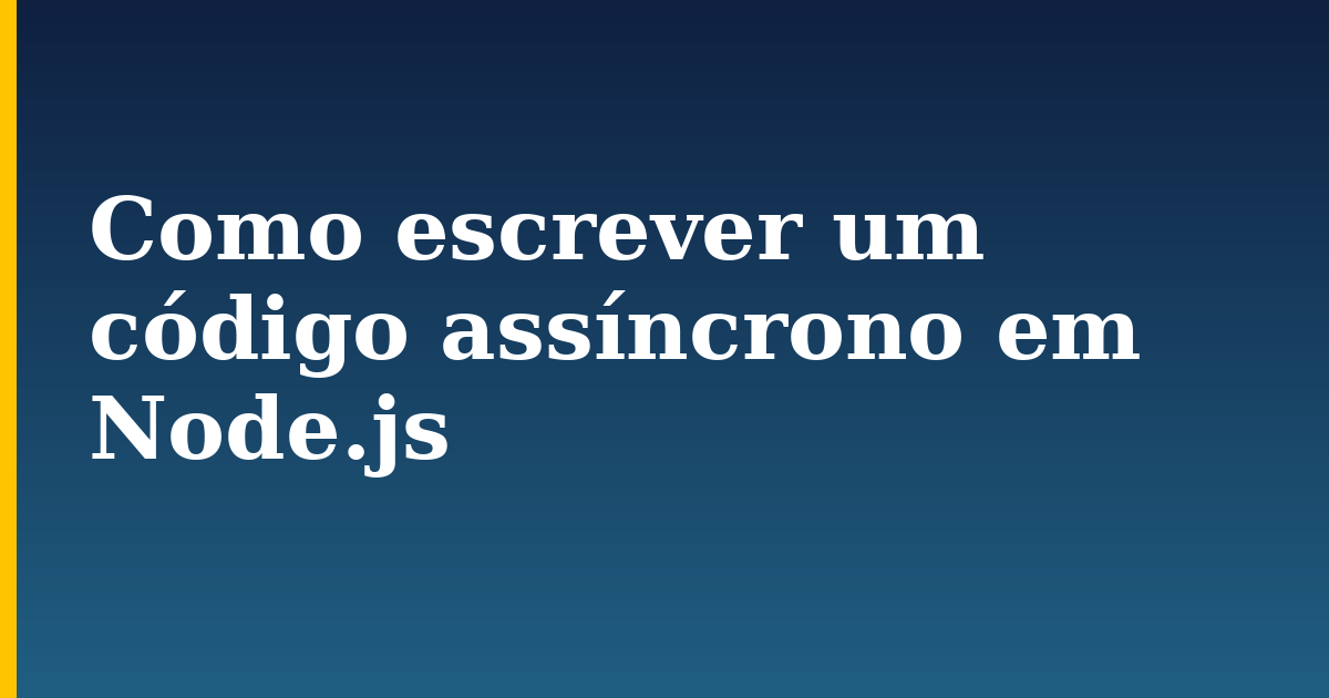 Como escrever um código assíncrono em Node.js — step-by-step Javascript tutorial on Progressive Robot