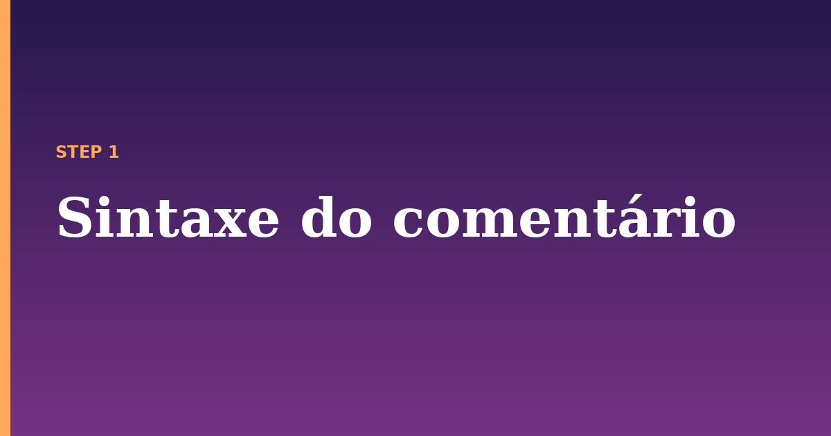 coment illustration for: Sintaxe do comentário