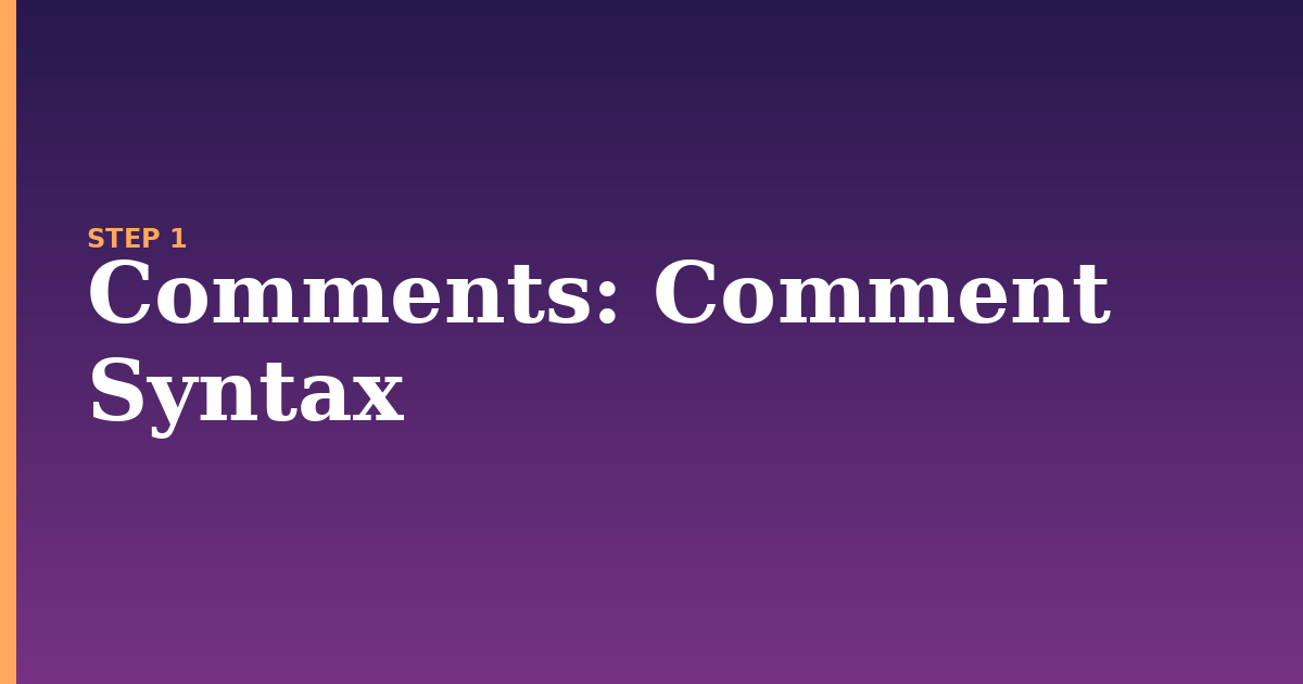 comments illustration for: Comment Syntax