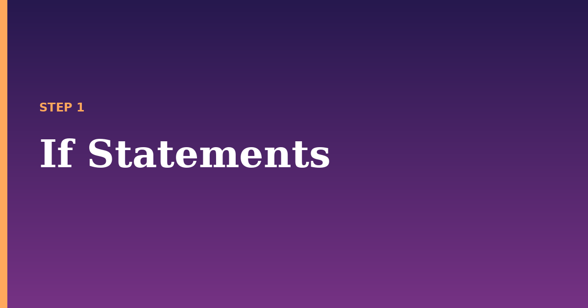 statements illustration for: If Statements