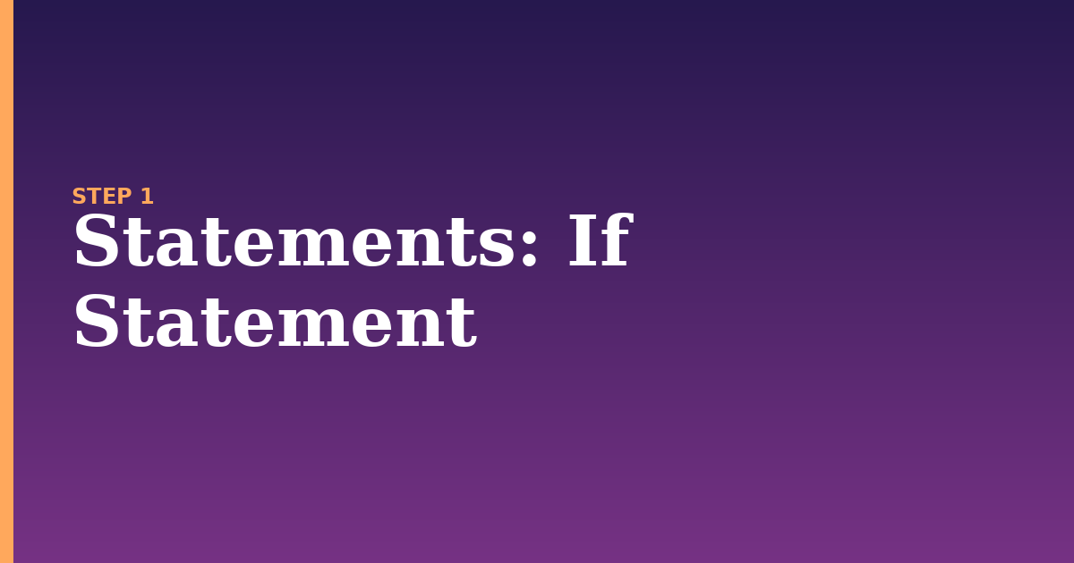 statements illustration for: If Statement