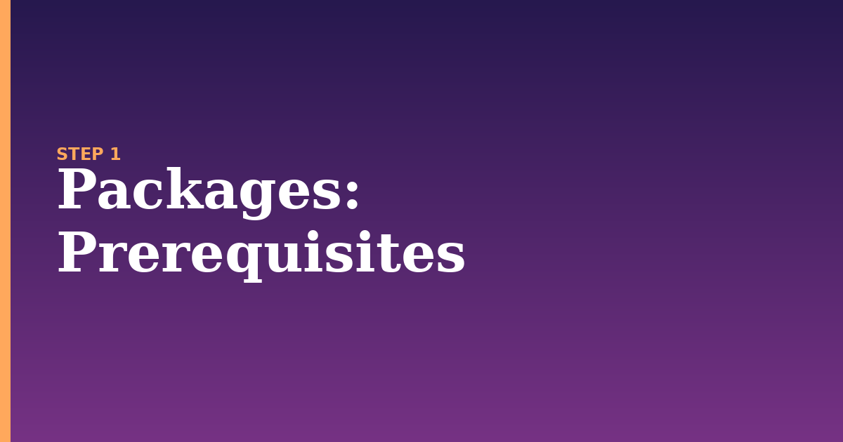 packages illustration for: Prerequisites