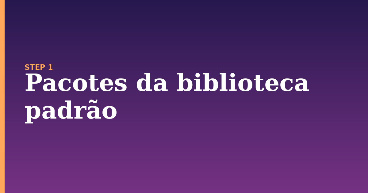 pacotes illustration for: Pacotes da biblioteca padrão