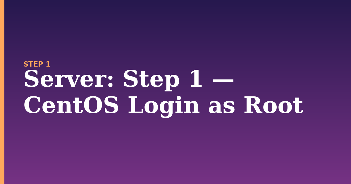 server illustration for: Step 1 — CentOS Login as Root