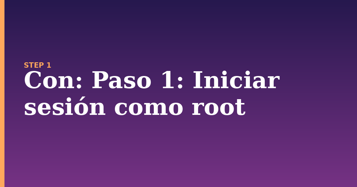 con illustration for: Paso 1: Iniciar sesión como root