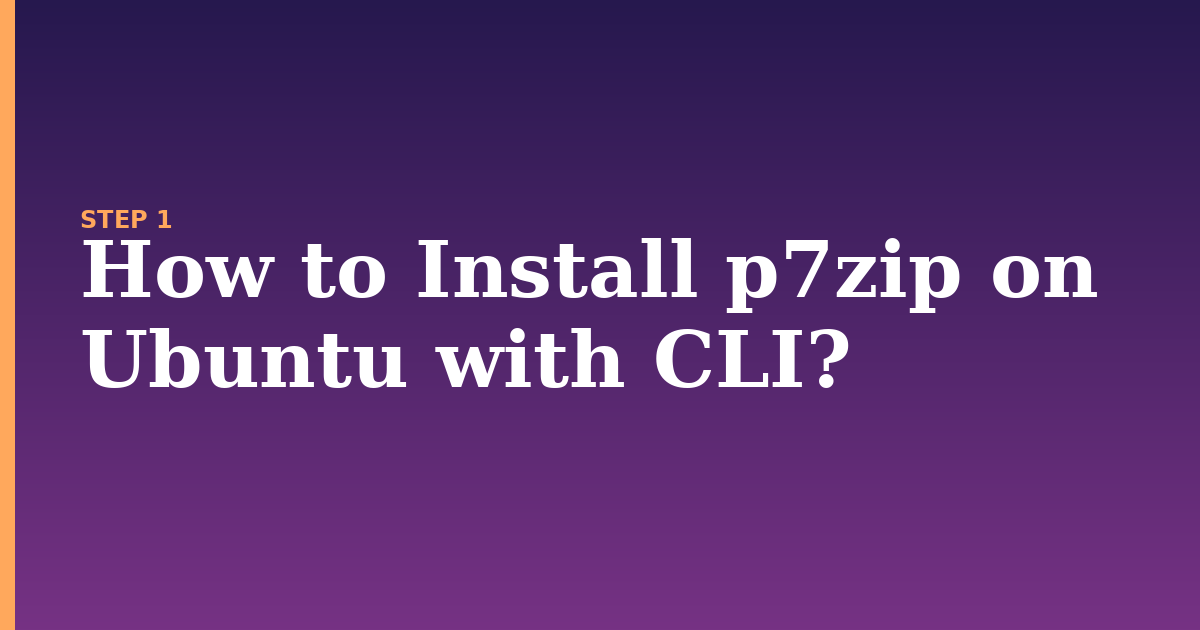 zip illustration for: How to Install p7zip on Ubuntu with CLI?