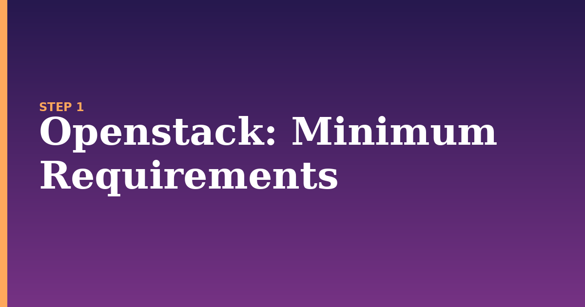 openstack illustration for: Minimum Requirements