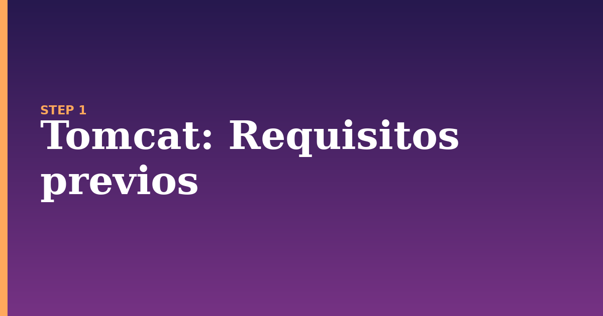 tomcat illustration for: Requisitos previos