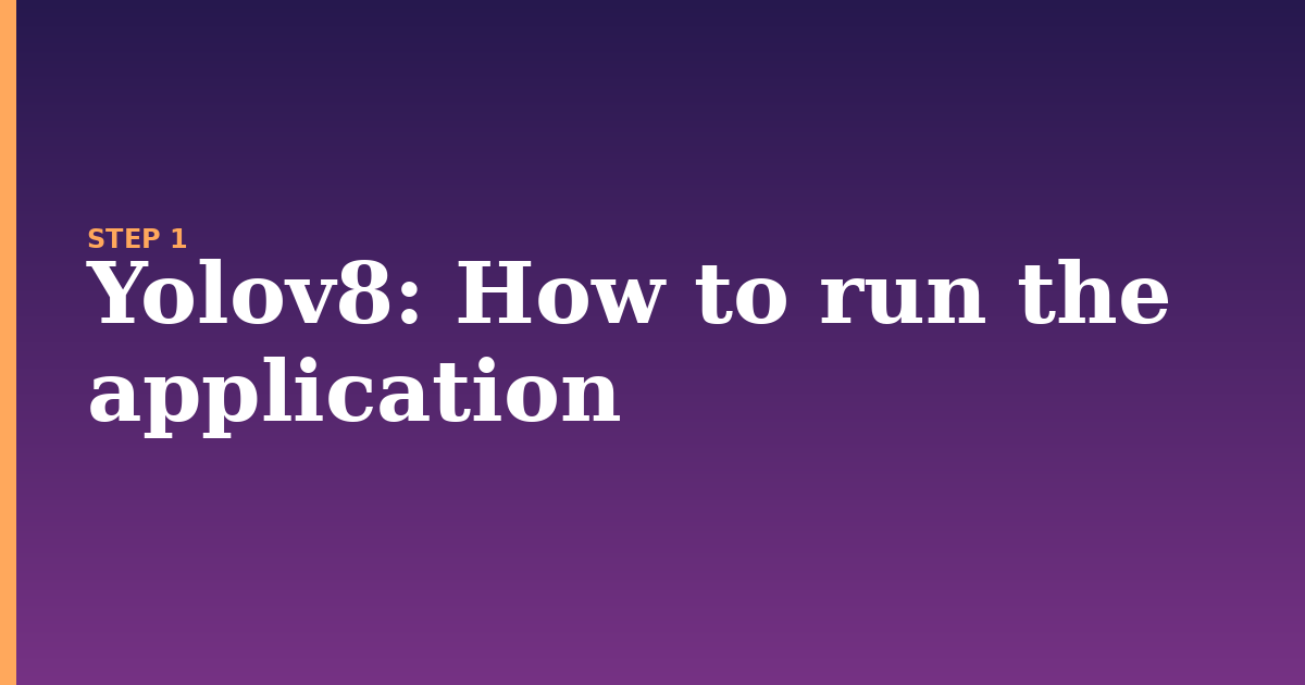 yolov8 illustration for: How to run the application