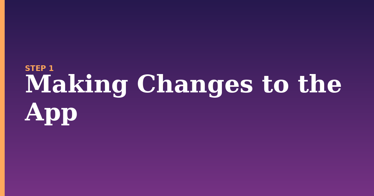 app illustration for: Making Changes to the App