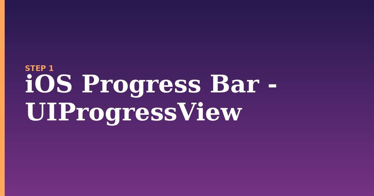 ios progress illustration for: iOS Progress Bar - UIProgressView