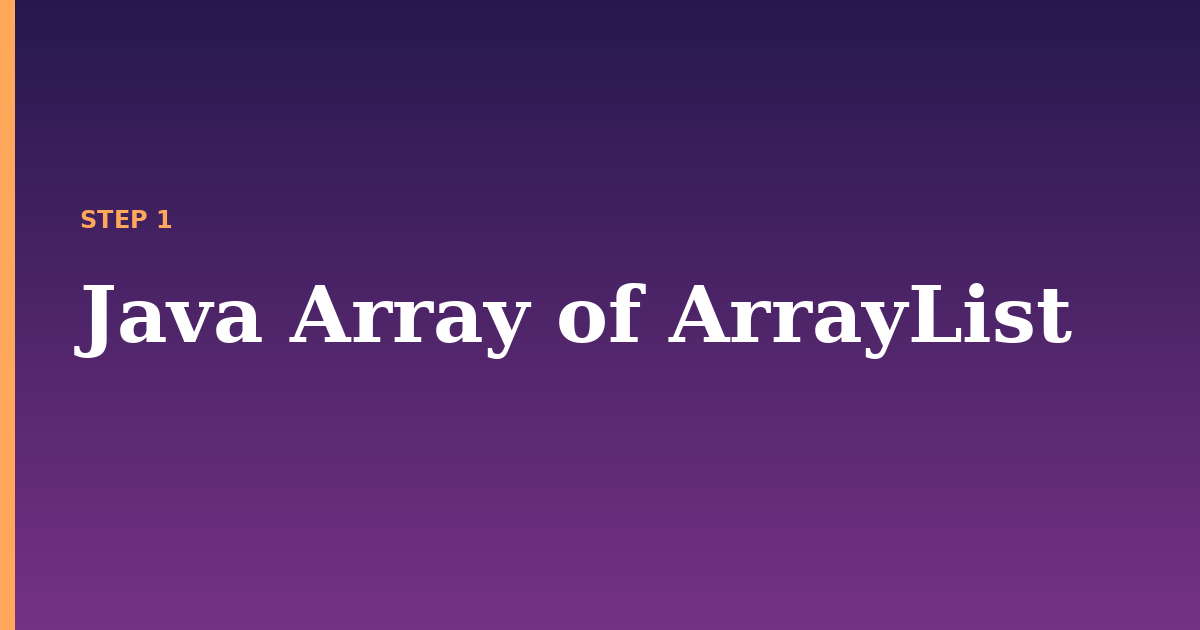java array illustration for: Java Array of ArrayList