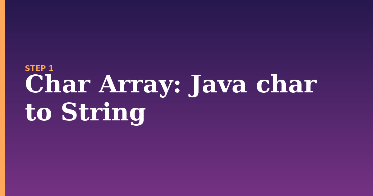 char array illustration for: Java char to String