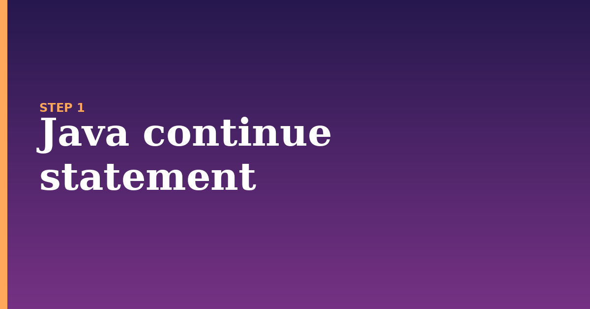 java continue illustration for: Java continue statement