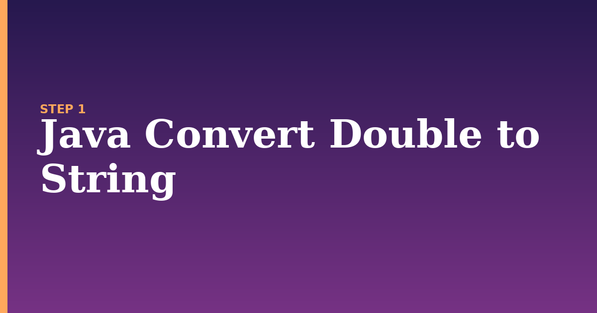convert double illustration for: Java Convert Double to String