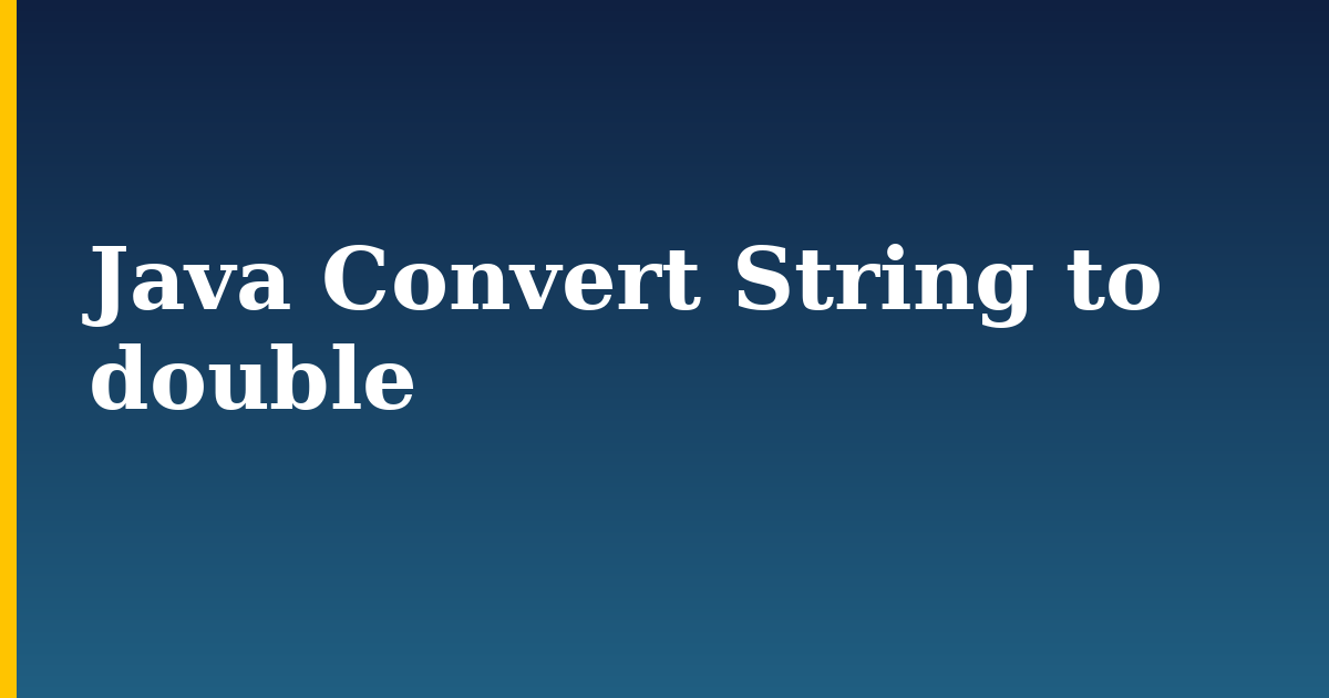 Java Convert String to double
