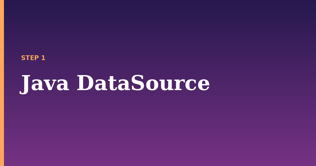 datasource illustration for: Java DataSource