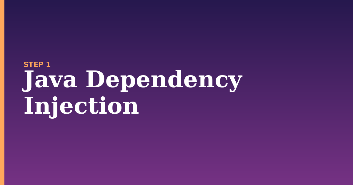 dependency injection illustration for: Java Dependency Injection