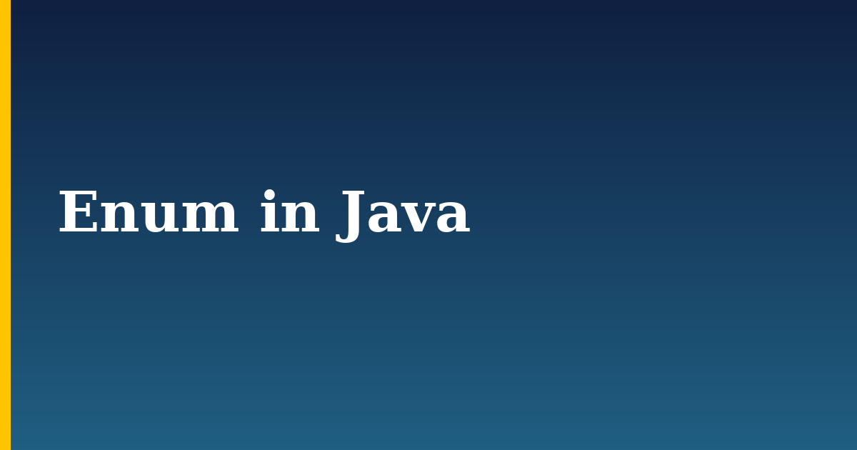 Enum in Java — step-by-step Programming tutorial on Progressive Robot