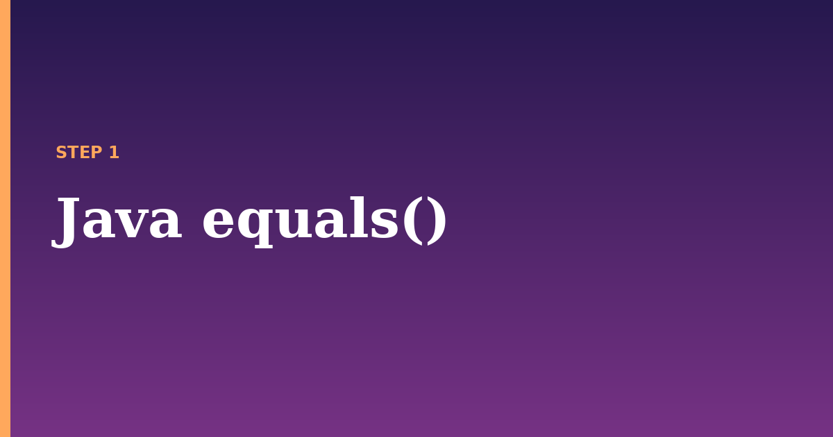 equals illustration for: Java equals()