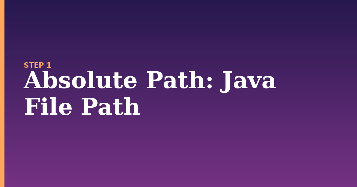 absolute path illustration for: Java File Path