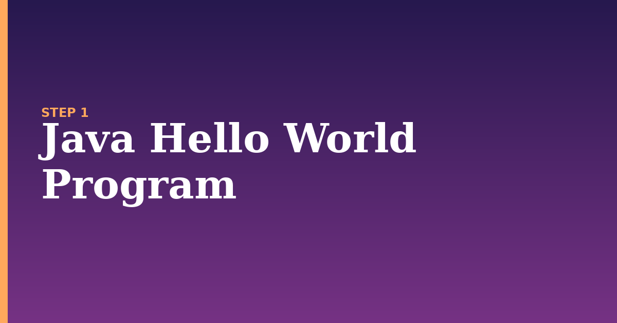 hello world illustration for: Java Hello World Program