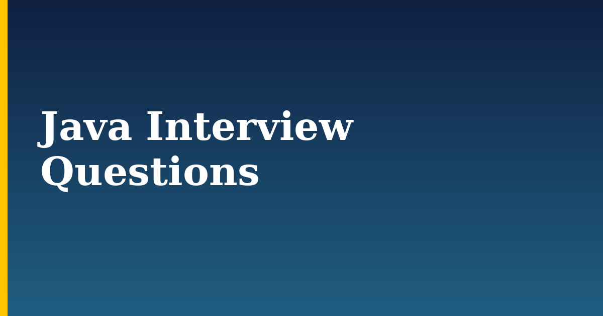 Java Interview Questions — step-by-step Programming tutorial on Progressive Robot