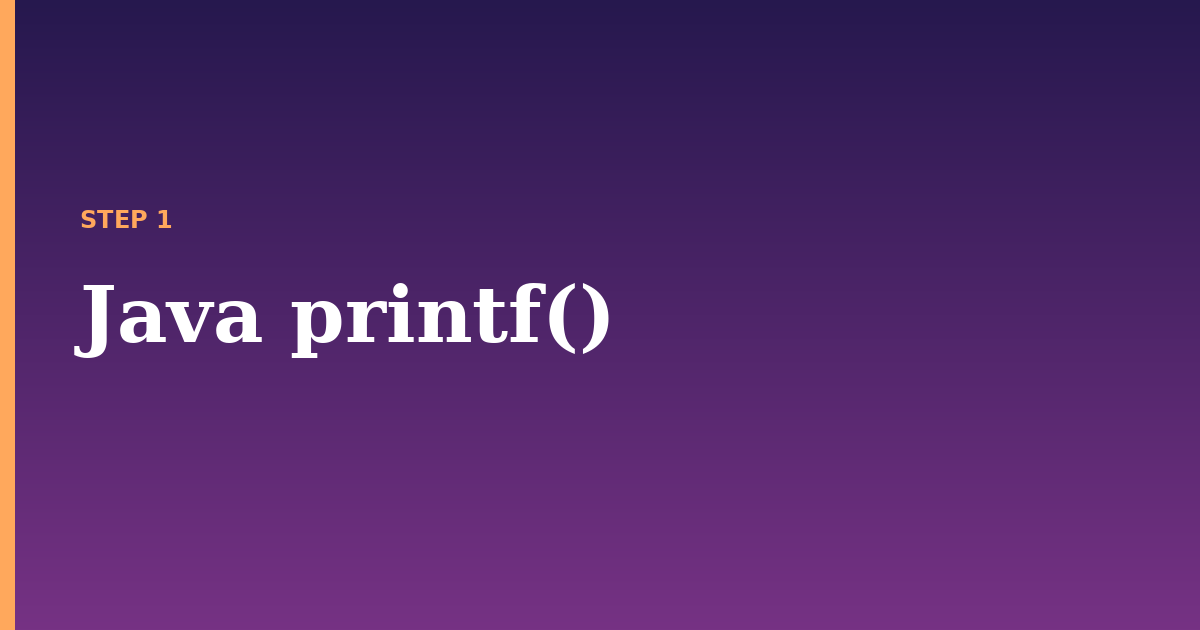 print illustration for: Java printf()