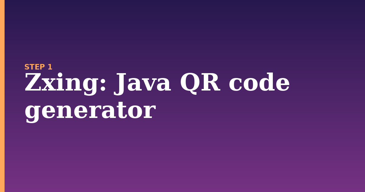zxing illustration for: Java QR code generator