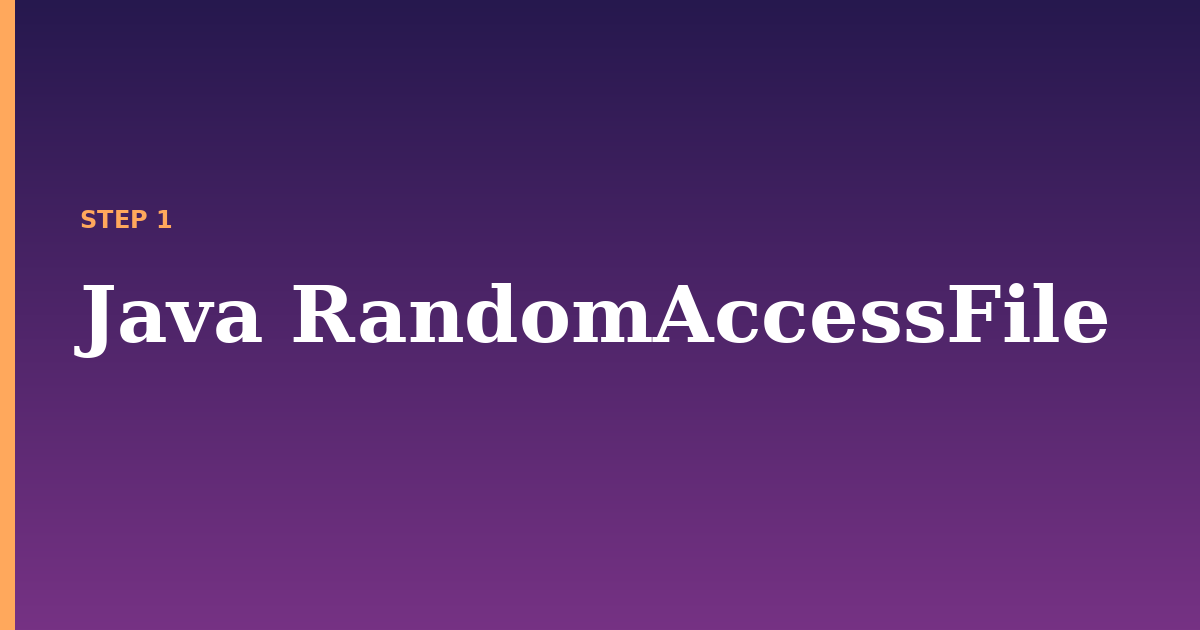 java randomaccessfile illustration for: Java RandomAccessFile