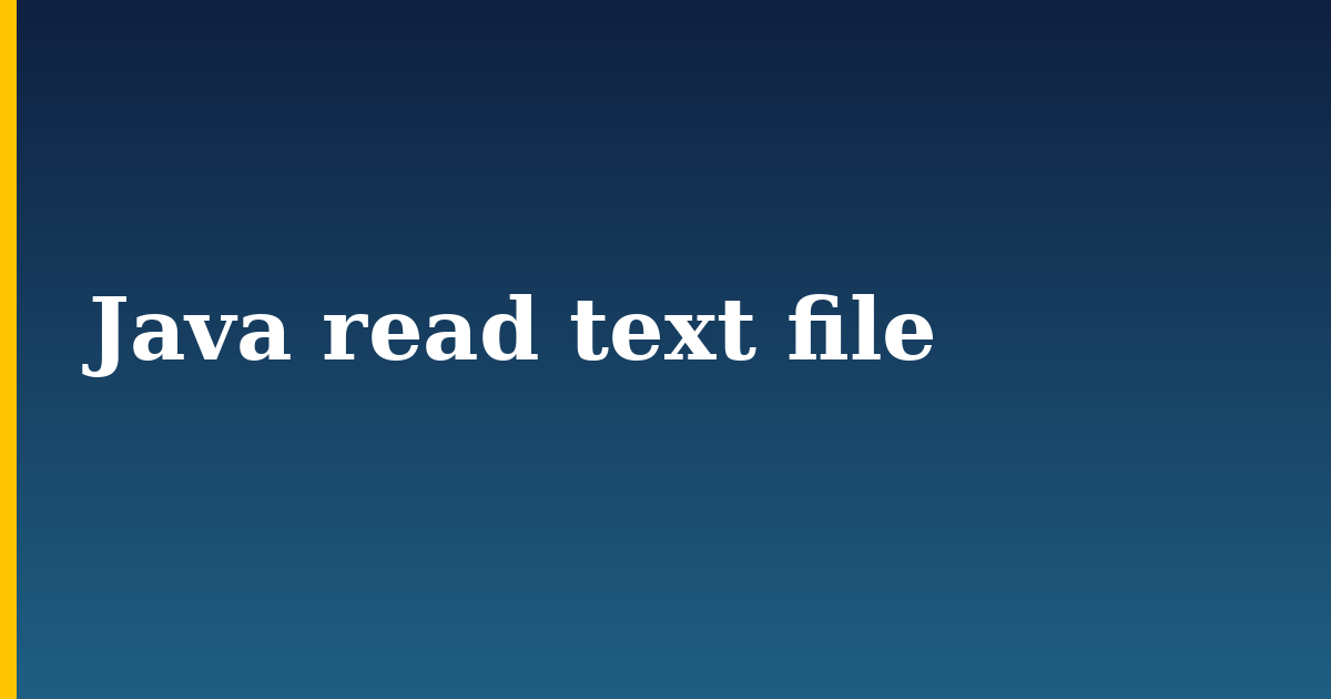Java read text file