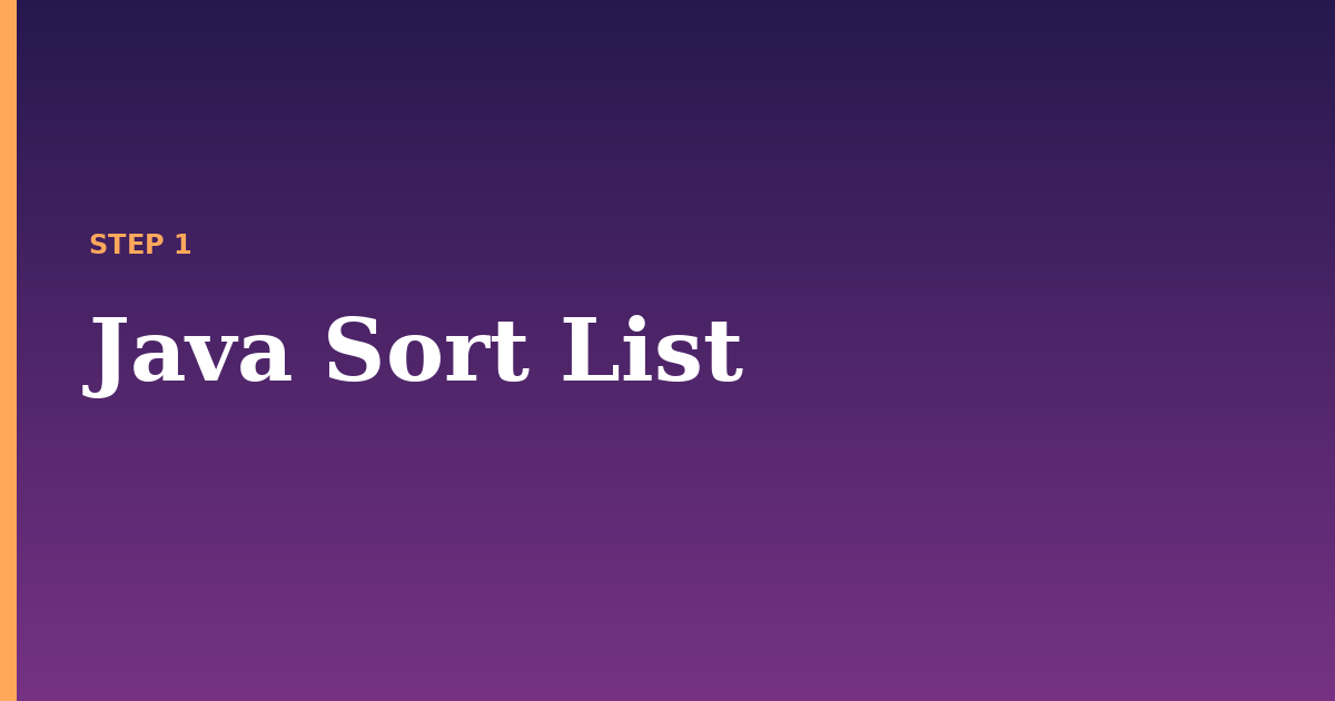 list illustration for: Java Sort List