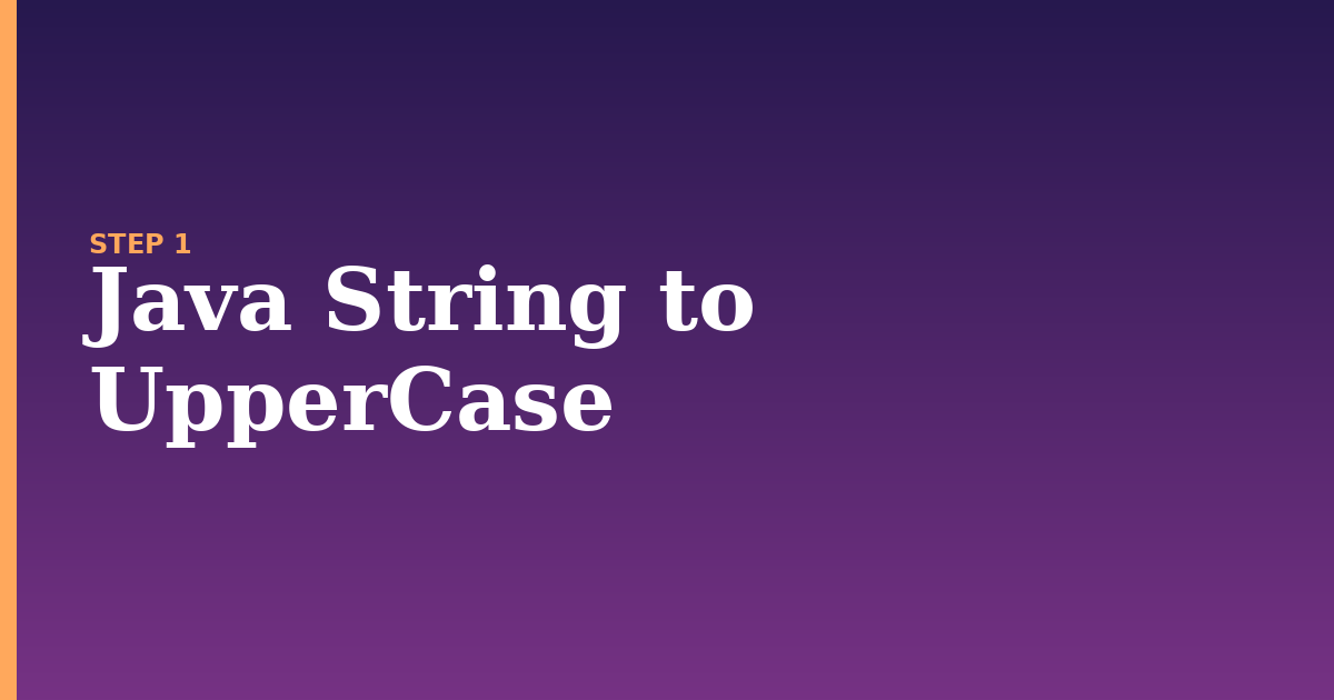 java string illustration for: Java String to UpperCase