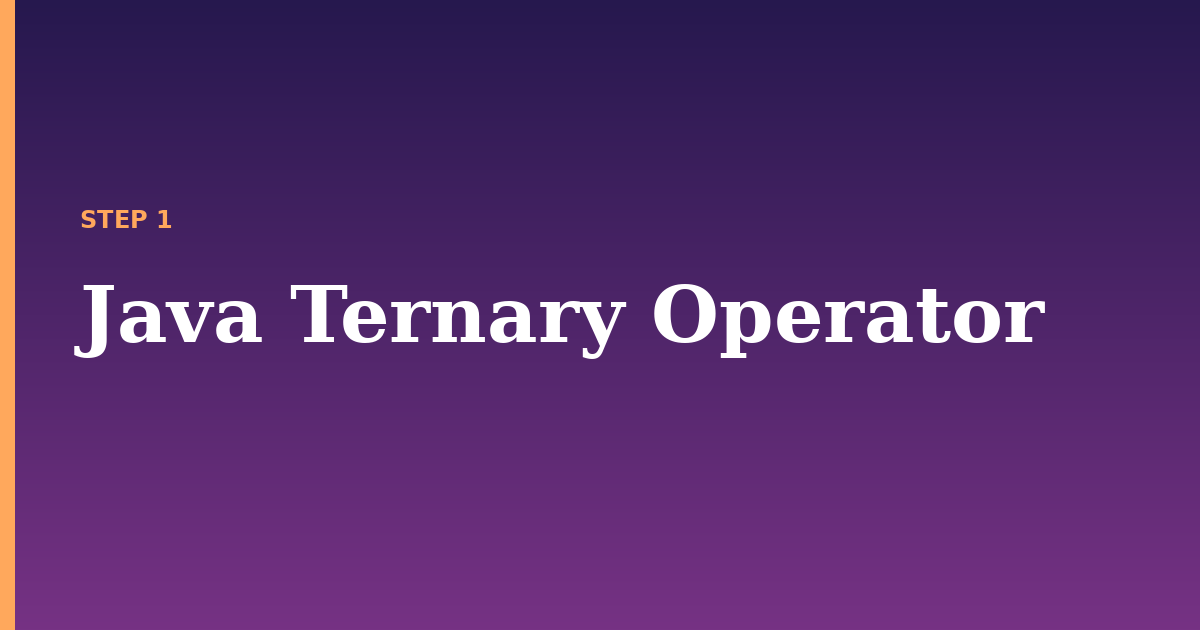 ternary operator illustration for: Java Ternary Operator