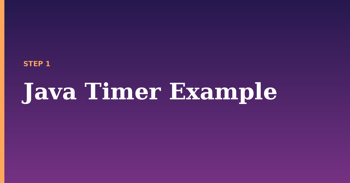 java timer illustration for: Java Timer Example