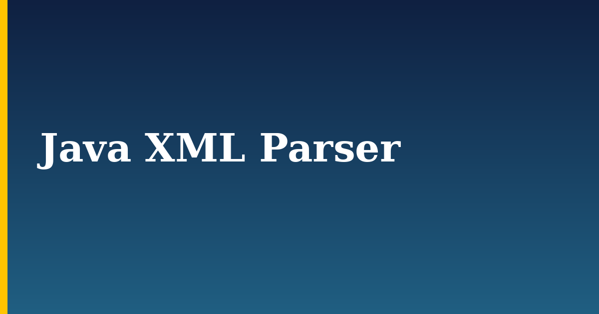 Java XML Parser