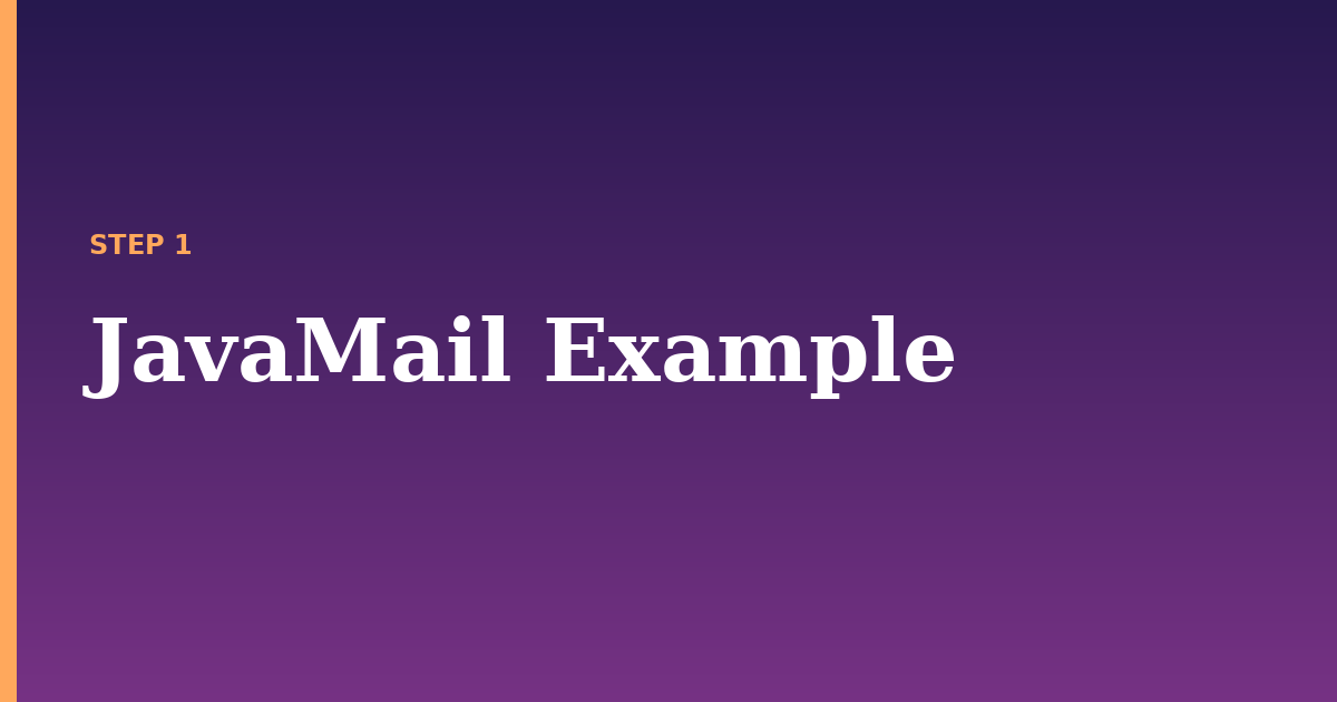 mail illustration for: JavaMail Example
