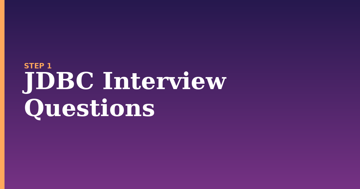 jdbc illustration for: JDBC Interview Questions