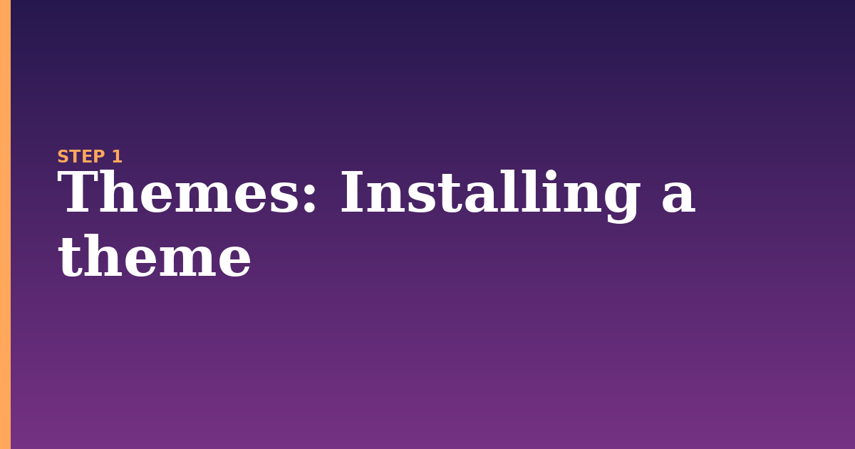 themes illustration for: Installing a theme