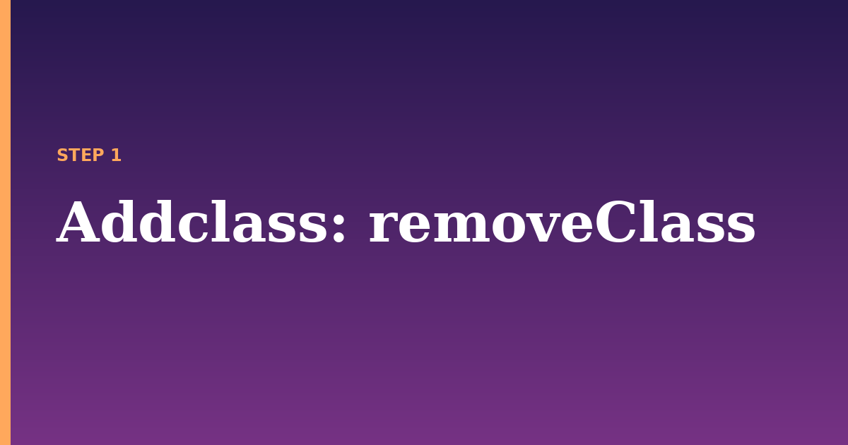 addclass illustration for: removeClass