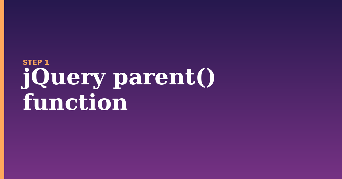 parent illustration for: jQuery parent() function