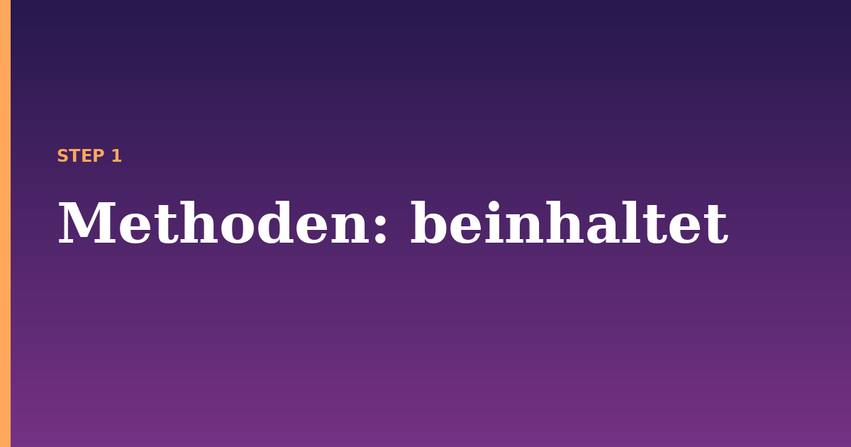 methoden illustration for: beinhaltet