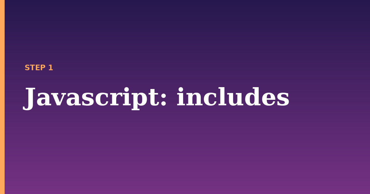 javascript illustration for: includes