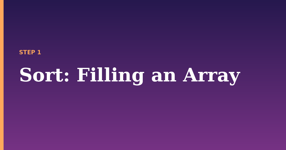 sort illustration for: Filling an Array