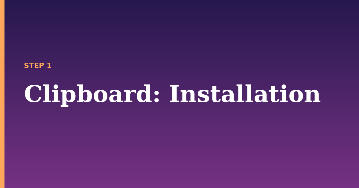 clipboard illustration for: Installation