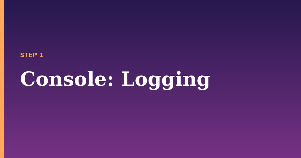 console illustration for: Logging