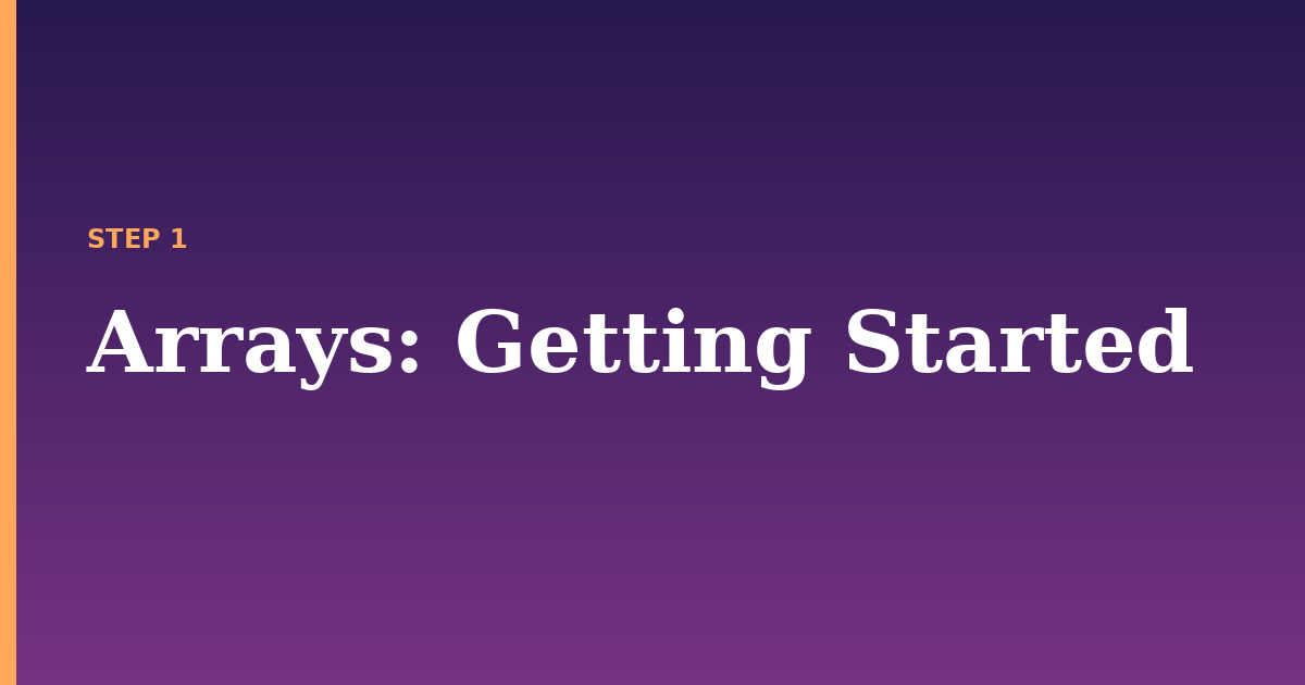 arrays illustration for: Getting Started