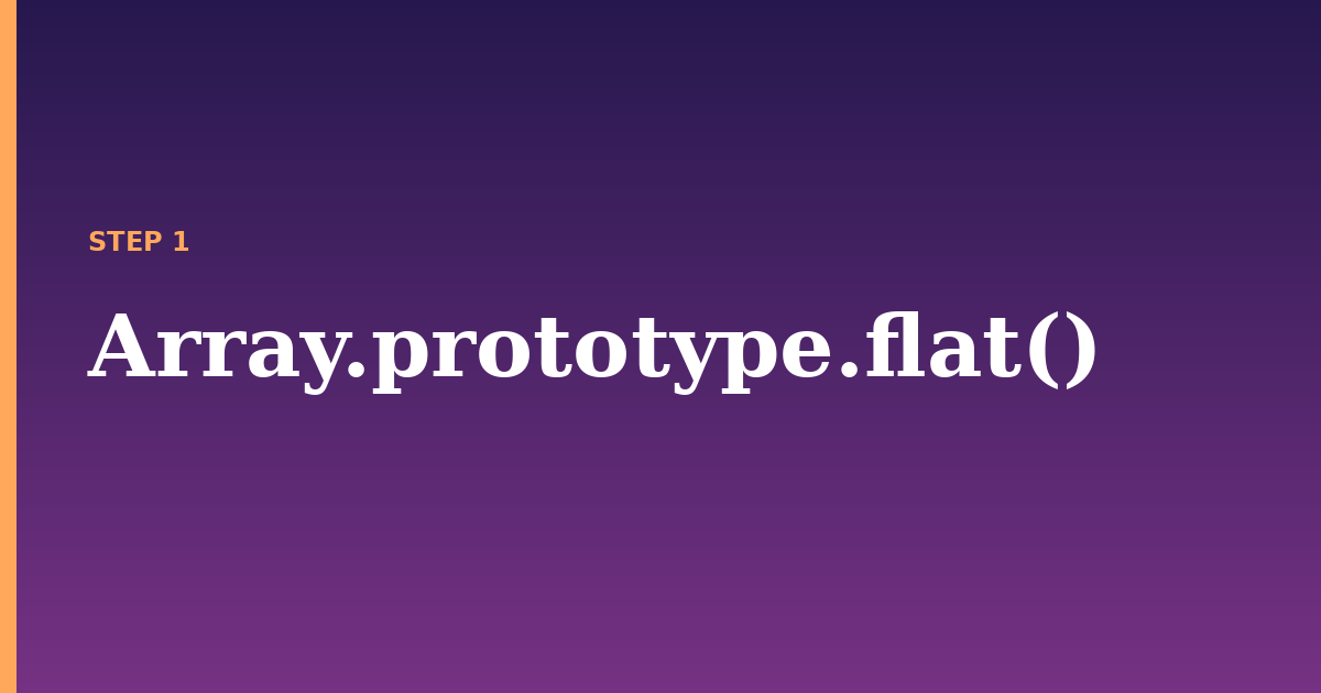 flat illustration for: Array.prototype.flat()