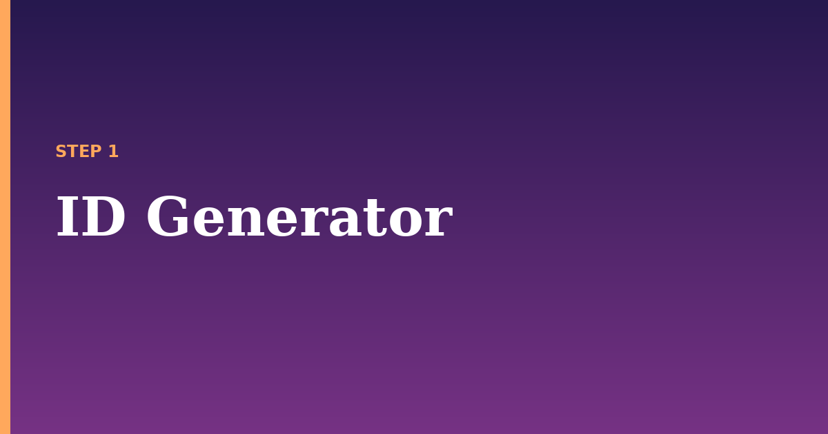 generator illustration for: ID Generator